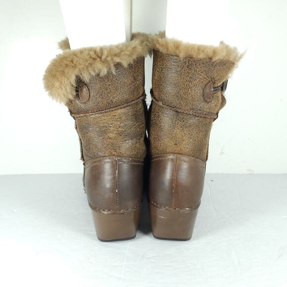 Dansko Women's Stormy EU38 US 7-7.5 Brown Leather Shearling Lined Winter Boots - Picture 9 of 16